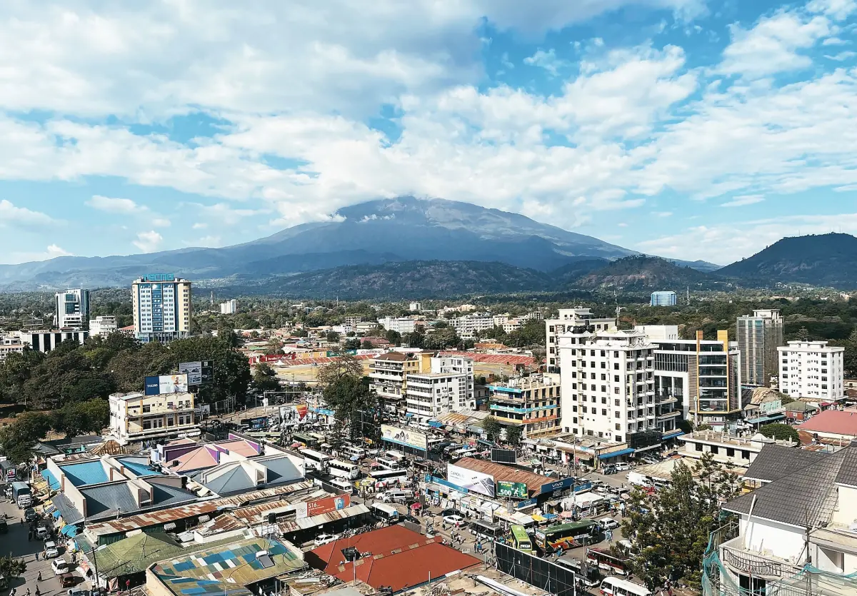 Arusha with Mount Meru behind