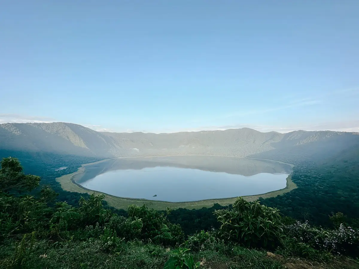 The lake inside Empakaai Crater